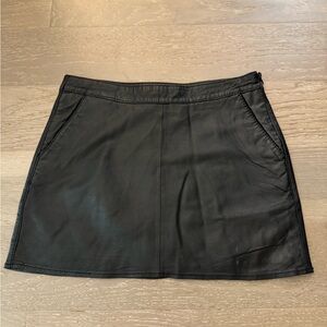 Rezrekshn by estherchen 100% leather black mini skirt - size 0